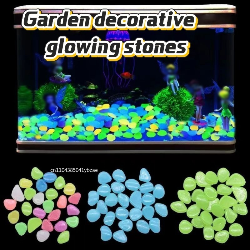 Fish Tank Gravel - 100-1000 Pcs Batu Bercahaya, Kerikil Taman