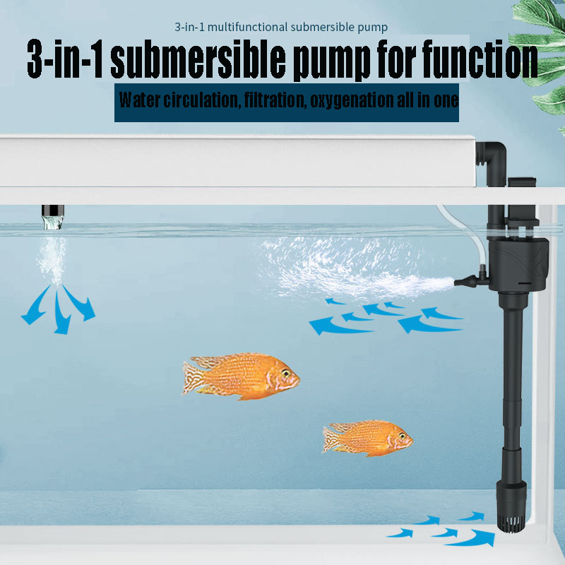 Fish Tank Filter - Filter tangki ikan 3-in-1 pada Filter