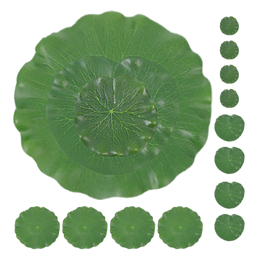 Aquarium Decor - 15 Buah Daun Teratai Buatan yang
