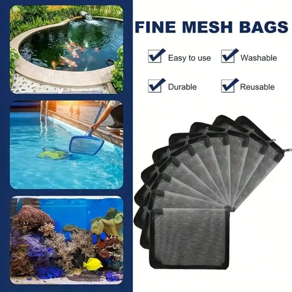 Aquarium Fish Keeping - 10 buah Kantong Filter Jaring Hitam