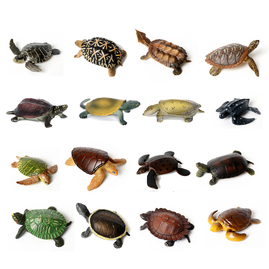 Aquarium Decor - Miniatur realistis kehidupan laut Model kura-kura