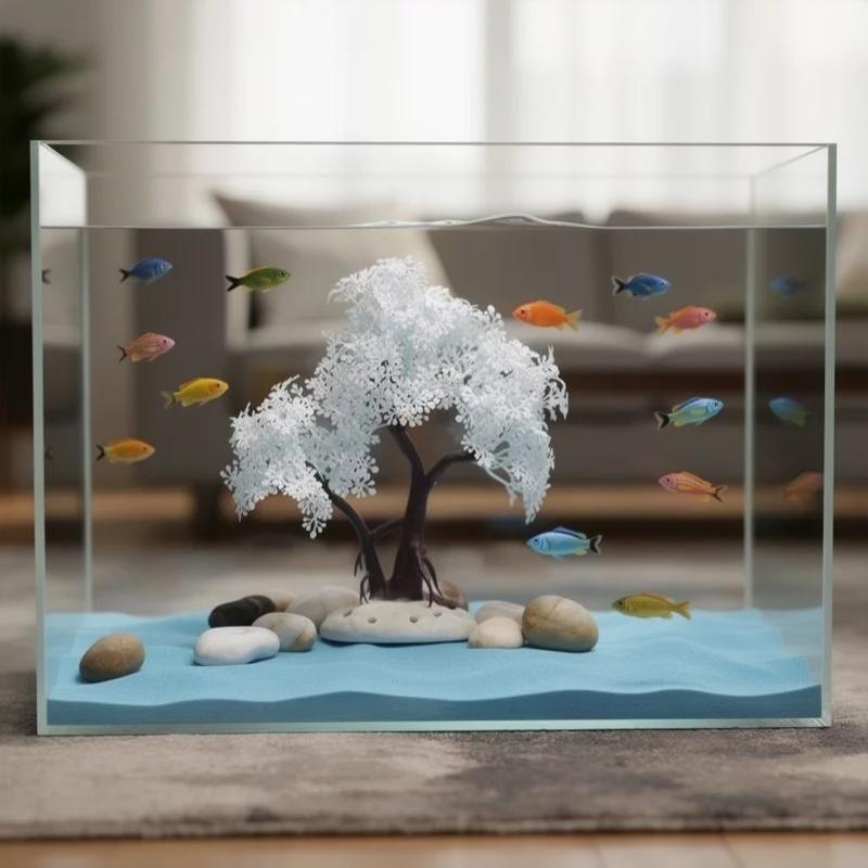 [Pohon Bonsai Buatan Berwarna  - Betta Fish Tank ulasan dan harga