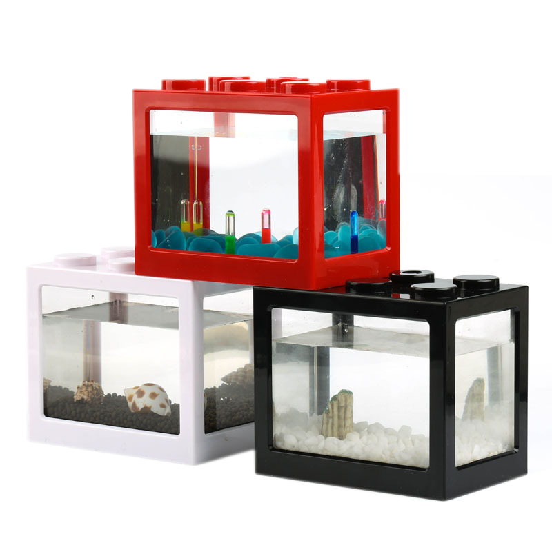 Akuarium Mini 7 Warna untuk Ik - Betta Fish Tank ulasan dan harga